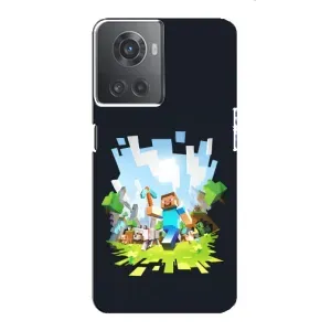 Чехол Майнкрафт на OnePlus ACE (10R) (AlphaPrint) Minecraft (персонажи Minecraft)