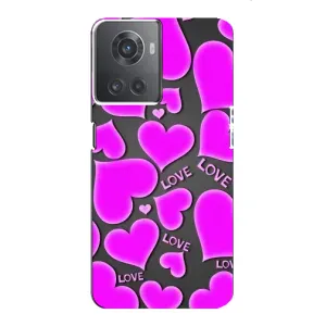 Чехлы для любимой на OnePlus ACE (10R) (VPrint) (Pink hearts)