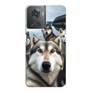 Чехол с Хаски для OnePlus ACE (10R) - (AlphaPrint) (Селфи ХАски)
