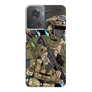 Чехлы с картинкой ЗСУ для OnePlus ACE (10R) (AlphaPrint) (Воїн ЗСУ)
