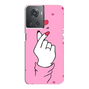 Чехол с принтом для OnePlus ACE (10R) (AlphaPrint - Знак сердечка)