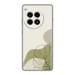 Силконовий чохол з принтом в квітах на OnePlus Ace 3 Pro (Зелена монстера дизайн)