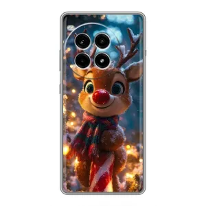 Яскравий чохол для OnePlus Ace 3 Pro з Зимові Оленята (Олень з шарфом)