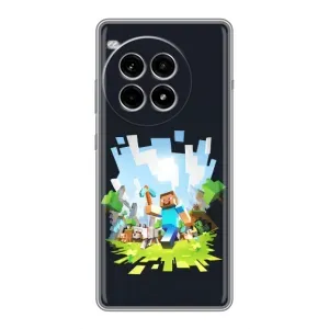 Чехол Майнкрафт на OnePlus Ace 3 Pro (AlphaPrint) Minecraft (персонажи Minecraft)
