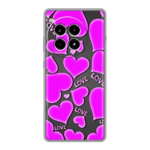 Чехлы для любимой на ВанПлас Ейс 3 Про (VPrint) (Pink hearts)