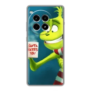Різдвяні Чохли для OnePlus Ace 3 Pro (VPrint) (Зелений Грінч)