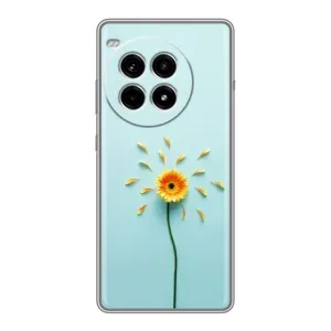 Чохли з квітами для OnePlus Ace 3 Pro (VPrint) (Жовта квітка)