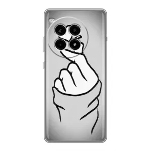 Чохол з принтом для OnePlus Ace 3 Pro (AlphaPrint - Знак сердечка) (Значок Love)