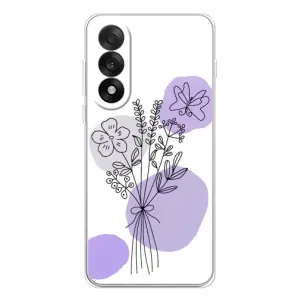Силконовий чохол з принтом в квітах на OnePlus Ace 5 Ultra (Букет фіолетова абстракція)