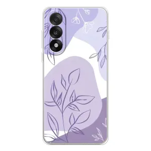 Силконовий чохол з принтом в квітах на OnePlus Ace 5 Ultra (Фіолетове листя абстракція)