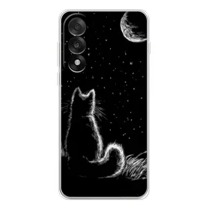 Чехол с принтом для OnePlus Ace 5 Ultra (AlphaPrint) Модные коты (Котик и луна)