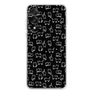 Чехол с принтом для OnePlus Ace 5 Ultra (AlphaPrint) Модные коты (Меленькие котики)