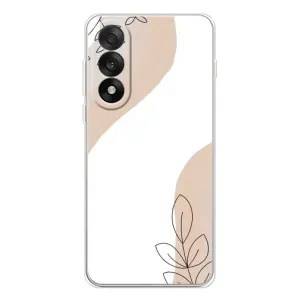 Силконовий чохол з принтом в квітах на OnePlus Ace 5 Ultra (Нюдова гілочка абстракція)