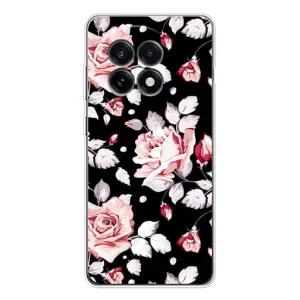 Чехлы с Цветами для OnePlus Ace 5 (VPrint) (Цветочки на черном)
