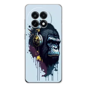 Чехол с Обезьянами OnePlus Ace 5 - (AlphaPrint) (Горилла в наушниках)