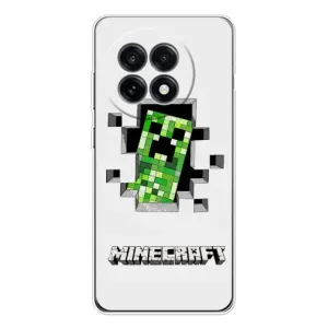 Чехол Майнкрафт на OnePlus Ace 5 (AlphaPrint) Minecraft (крипер Майнкрафт)
