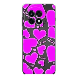 Чехлы для любимой на 好的。 OnePlus Ace 5 (VPrint) (Pink hearts)