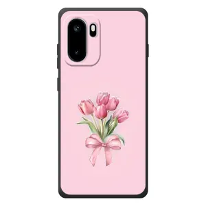 Чехол с розовым рисунком для OnePlus Ace 6 (Букет цветов)