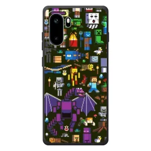 Чехол Майнкрафт на OnePlus Ace 6 (AlphaPrint) Minecraft (Коллаж Майнкрафт)