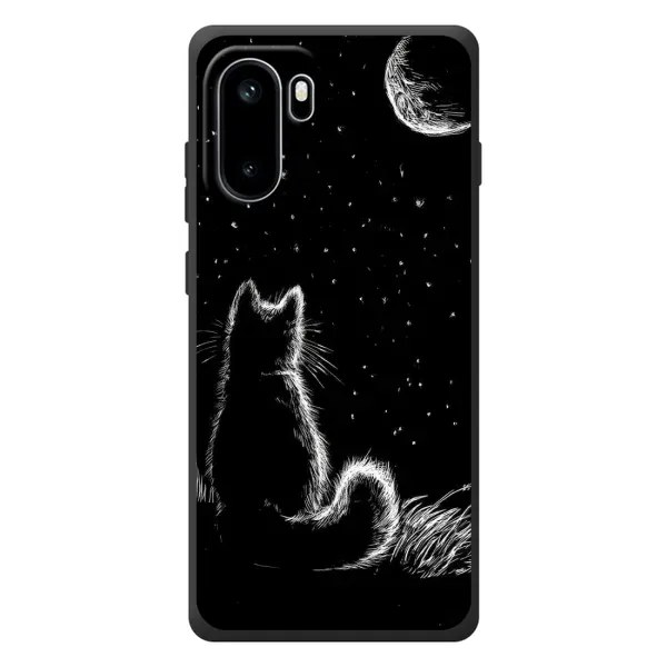 Чохол з принтом «Котик і місяць» для OnePlus Ace 6