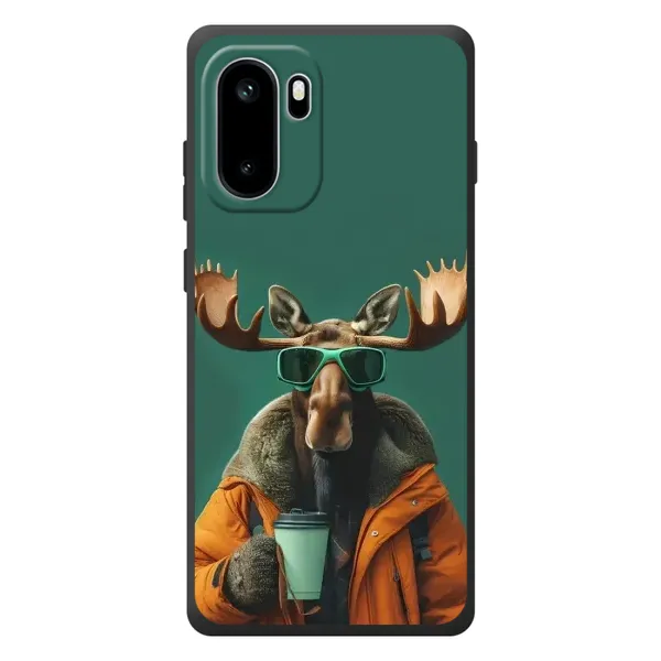 Чехол с принтом «Лось с кофе» для OnePlus Ace 6