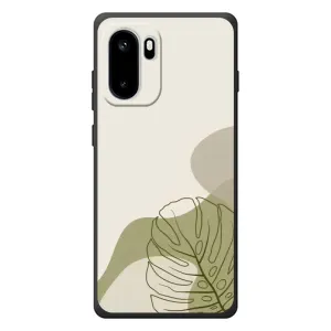 Силиконовый чехол с принтом в цветах на OnePlus Ace 6 (Зеленая монстера дизайн)