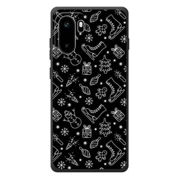 Чехол с принтом «Новогодний фон» для OnePlus Ace 6