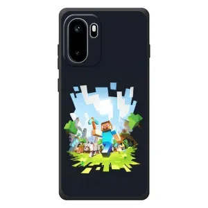 Чехол Майнкрафт на OnePlus Ace 6 (AlphaPrint) Minecraft (персонажи Minecraft)