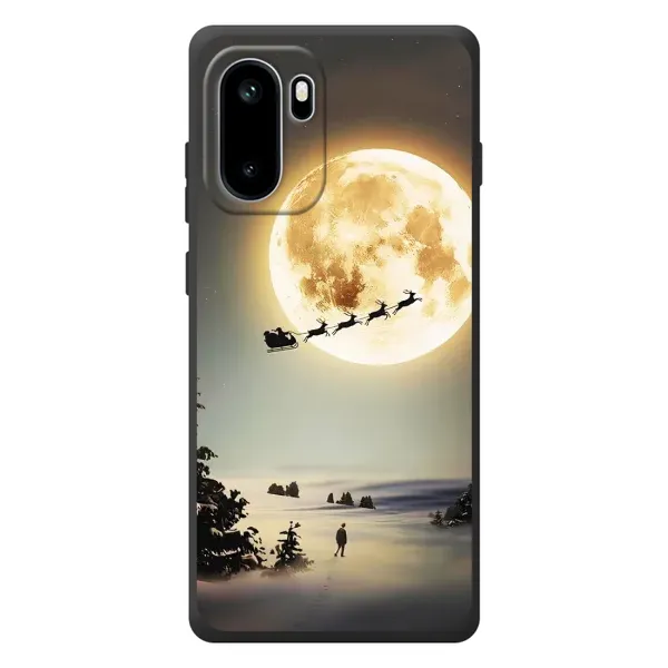 Чехол с принтом «Санта на луне» для OnePlus Ace 6