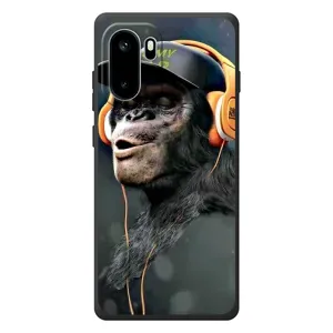 Чехол с Обезьянами OnePlus Ace 6 - (AlphaPrint) (В наушниках)