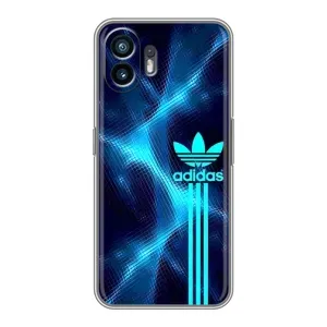 Чохли Адидас для OnePlus Ace 6T (AlphaPrint) (Синій Адідас)