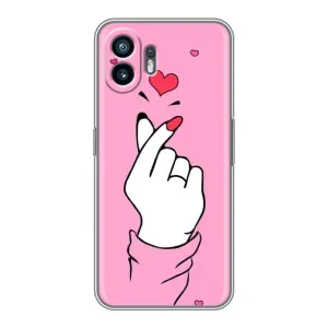 Чехол с принтом для OnePlus Ace 6T (AlphaPrint - Знак сердечка)