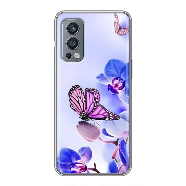 Чехол с принтом «Бабочка на цветочке» для OnePlus Nord 2