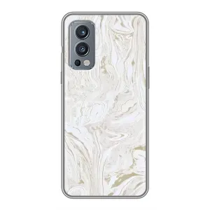 Мраморний чехол на OnePlus Nord 2 (VPrint) (Білий мрамор)