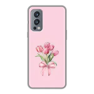 Чохол з розовим принтом для OnePlus Nord 2 (Букет квітів)