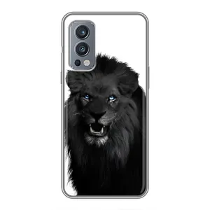 Чохли з картинкою животних OnePlus Nord 2 (Чорний ЛЕВ)
