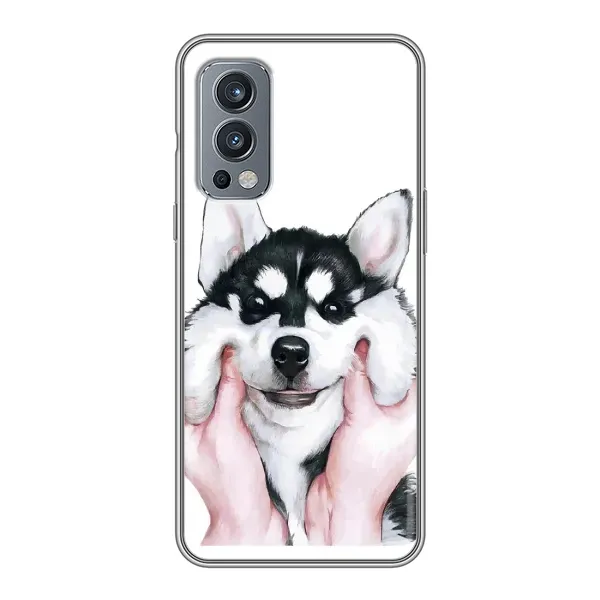Чехол с принтом «Довольный Хаски» для OnePlus Nord 2