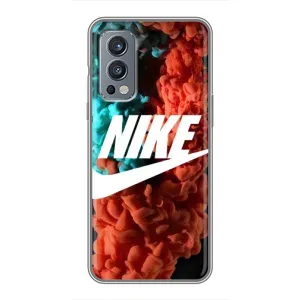 Чехол для OnePlus Nord 2 - с принтом Найк (AlphaPrint) (Дымчатый найк)