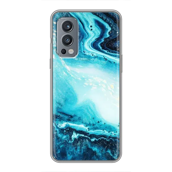 Чехол с принтом «Голубой мрамор» для OnePlus Nord 2