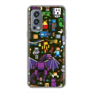 Чохол Майнкрафт на OnePlus Nord 2 (AlphaPrint) Minecraft (Колаж Майнкрафт)