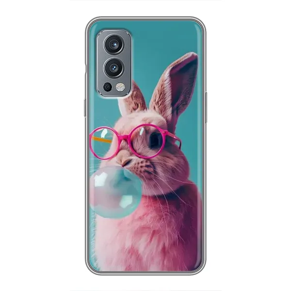 Чехол с принтом «Кролик в очках» для OnePlus Nord 2
