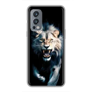 Чохол з картинкою 'Хижаки' для OnePlus Nord 2 (Лев у темряві)