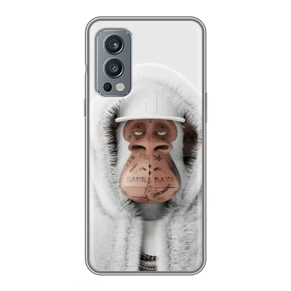 Чехол с принтом «обезьяна NFT в тату» для OnePlus Nord 2