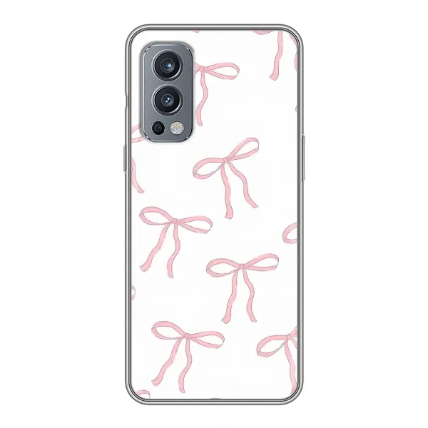 Чехол с принтом «Розовые бантики» для OnePlus Nord 2