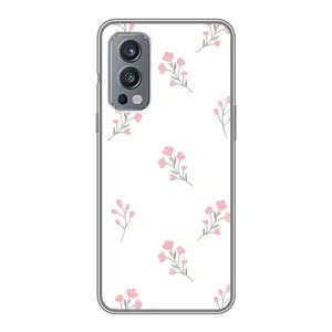 Чохол з розовим принтом для OnePlus Nord 2 (Рожеві квіти)