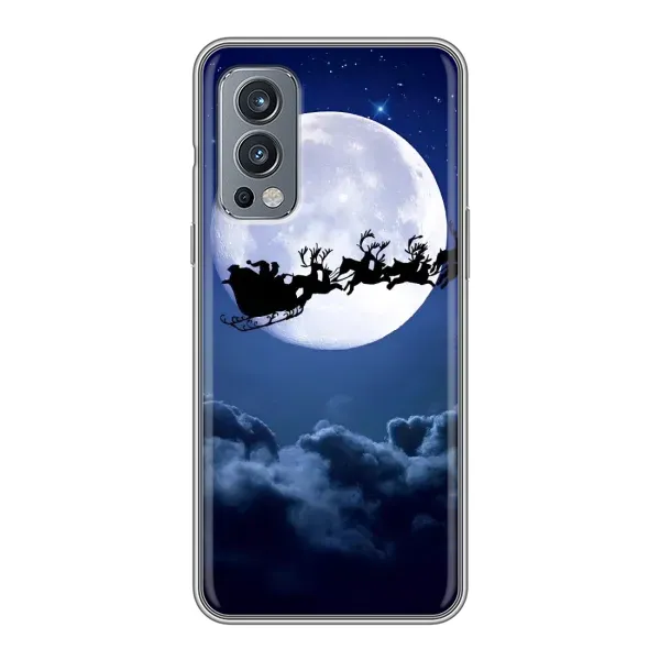 Чехол с принтом «Санта - луна» для OnePlus Nord 2