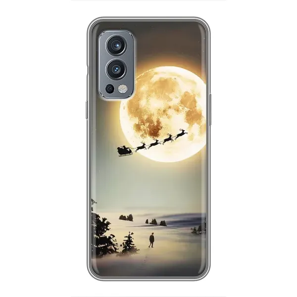 Чехол с принтом «Санта на луне» для OnePlus Nord 2
