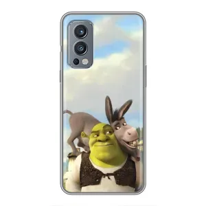 Чохол з мультфільмом Шрек на OnePlus Nord 2 (Шрек та Осел)