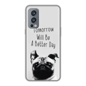 Чехлы с собаками для OnePlus Nord 2 (VPrint) (Смешной Мопс)