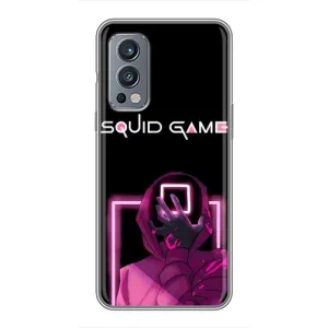 Чохол Гра в кальмара для OnePlus Nord 2 (Неоновий охоронець гри)